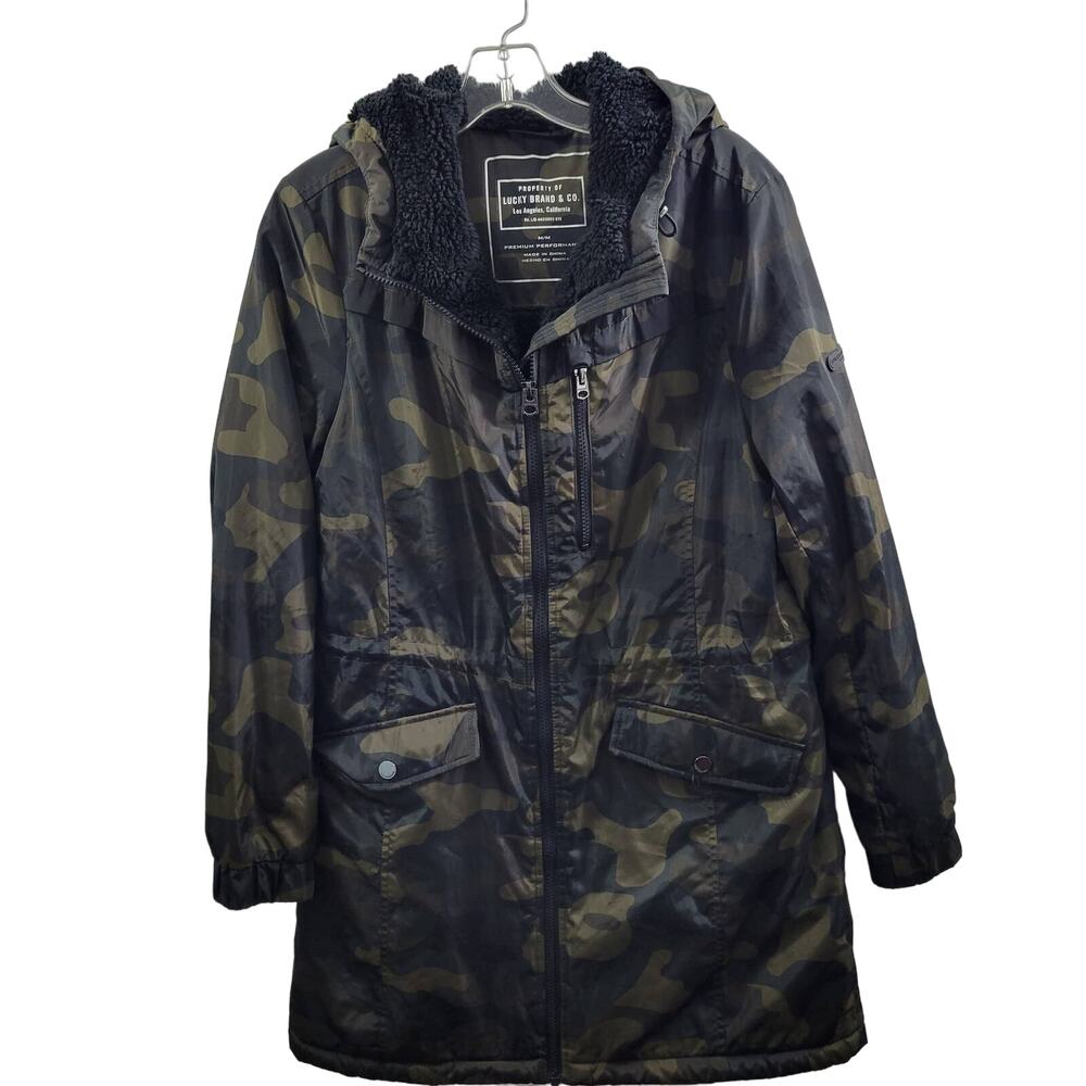 Lucky Brand Premium Performance Women's Hooded Camouflage Coat size M 121123-4Cl